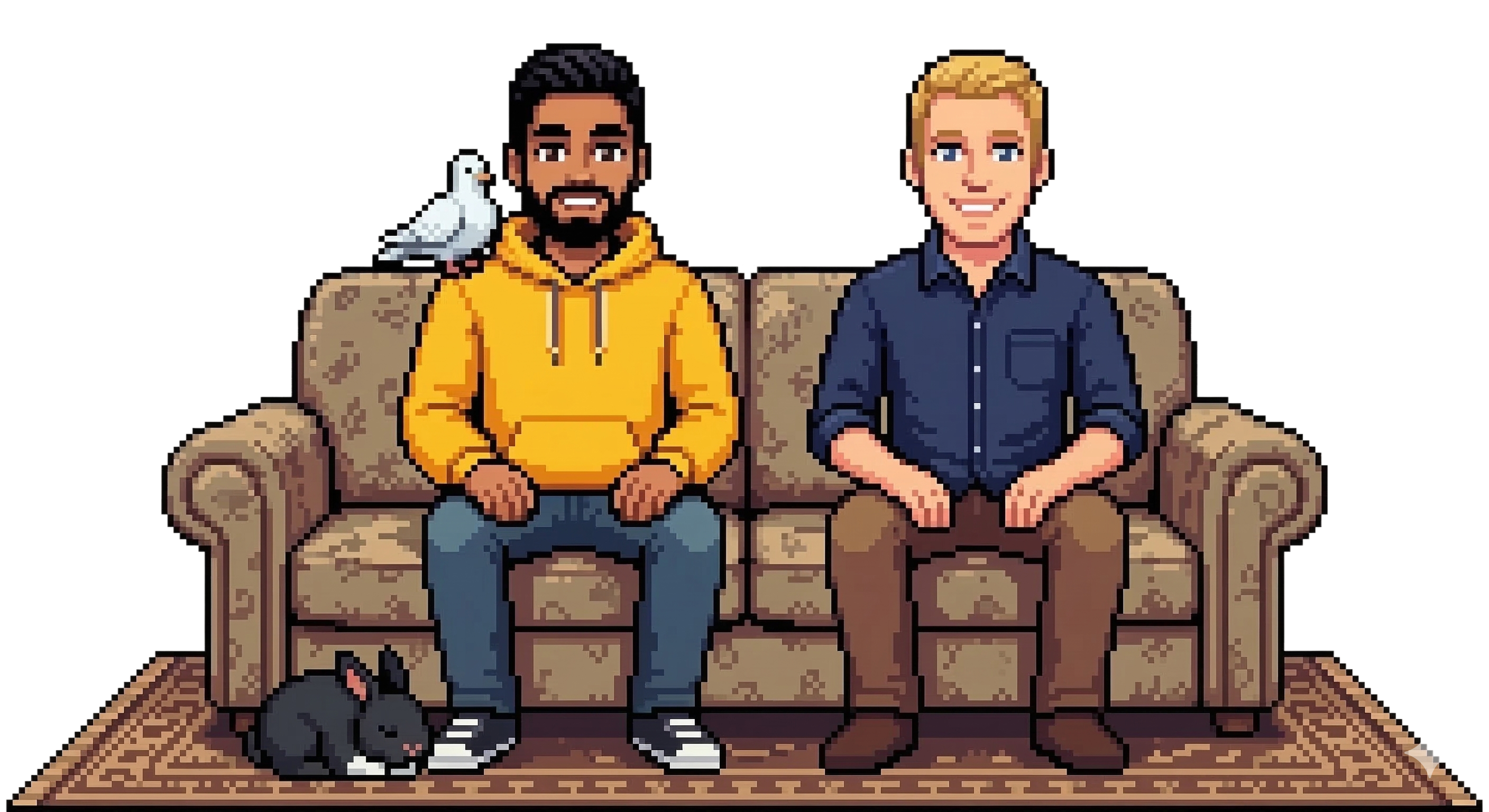 Rushi and Liam main menu foreground